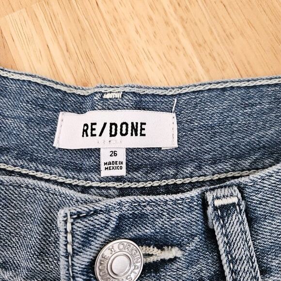 RE/DONE Utility Loose Straight-Leg Jeans Raw Hem - Vintage Fade - sz 26 NWT - Picture 7 of 12